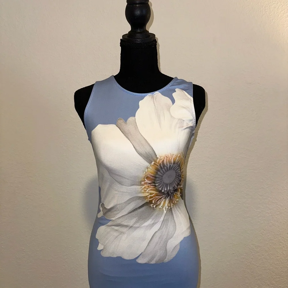 SHEIN Blue Floral Summer Spring Midi Dress - Picture 2 of 8